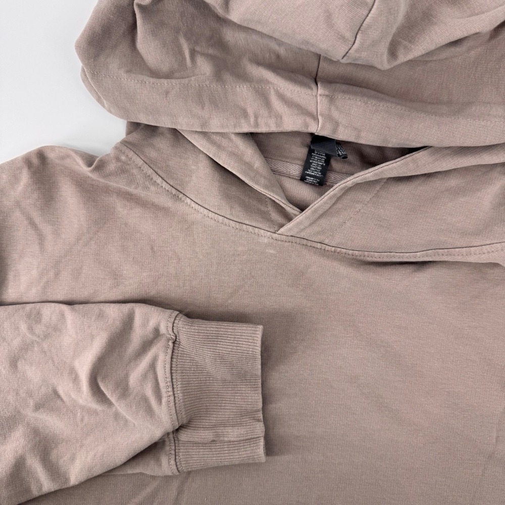 Vuori Tuvalu Hoodie Mens Large Taupe Mauve Organic Cotton V252 Pullover